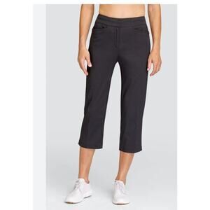 Tail Tech Golf Wear Performance Black Classic Golf Capri Pants Womens Size 8